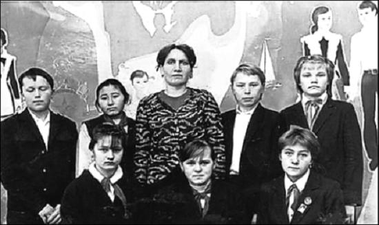 Баталова Елена Ивановна с группой учеников.