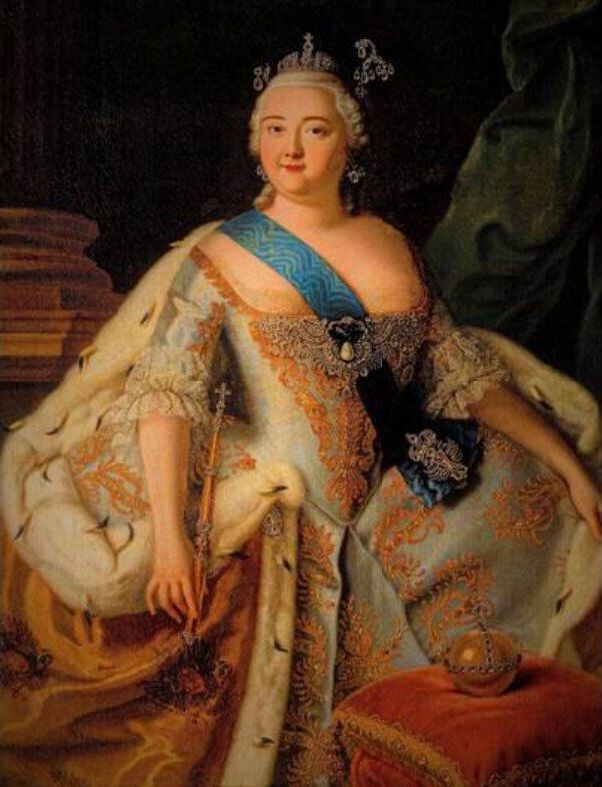 фотография взята в открытом доступе интернета - портрет неизвестного художника : ЕЛИЗАВЕТА ПЕТРОВНА , РУССКАЯ ИМПЕРАТРИЦА