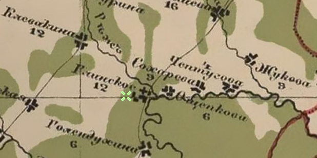 Фрагмент карты Стрельбицкого.