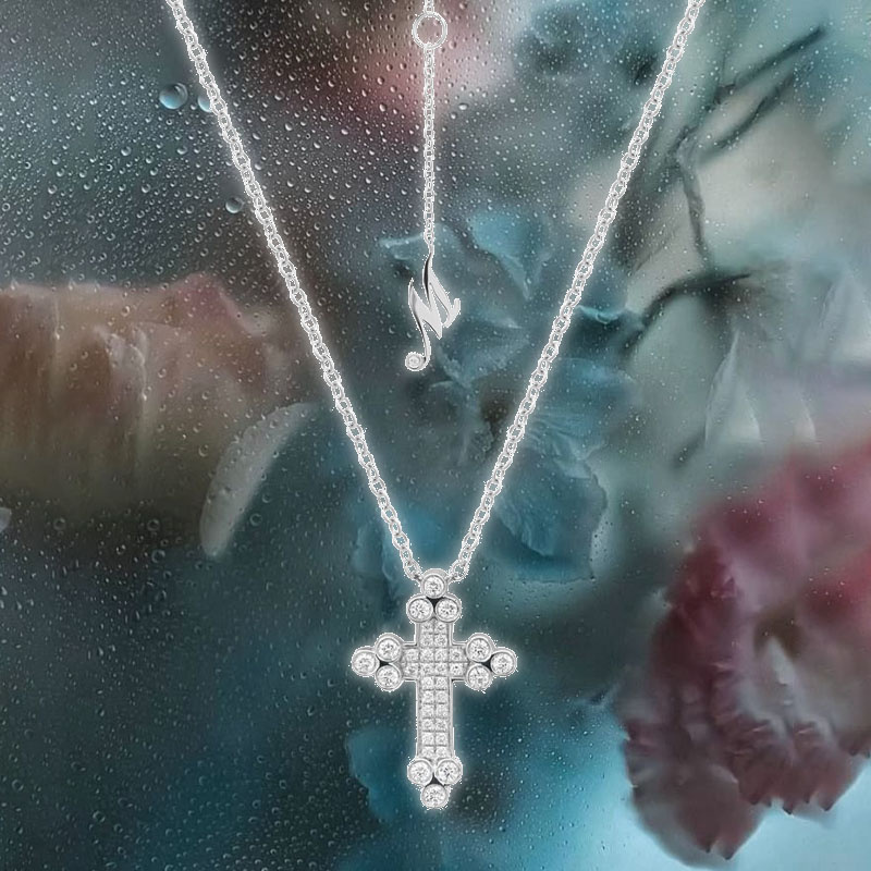  Кулон Mercury Classic из белого золота с бриллиантами