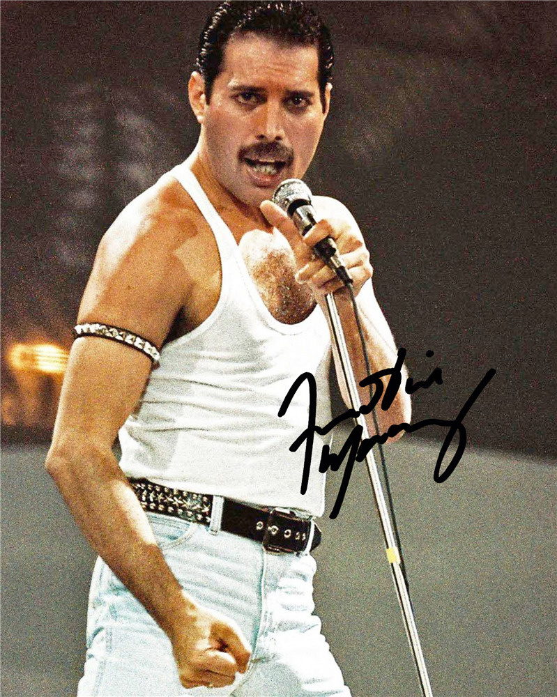 Автограф Фредди Меркьюри - Автограф Freddie Mercury Queen Rock Star - Фото с автографом