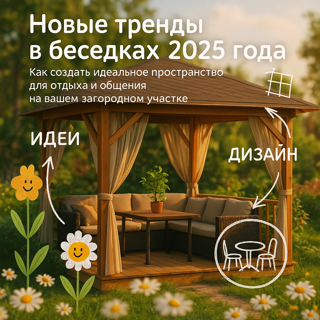    Новые тренды в беседках 2025 года: как создать идеальное пространство для отдыха и общения на вашем загородном участке