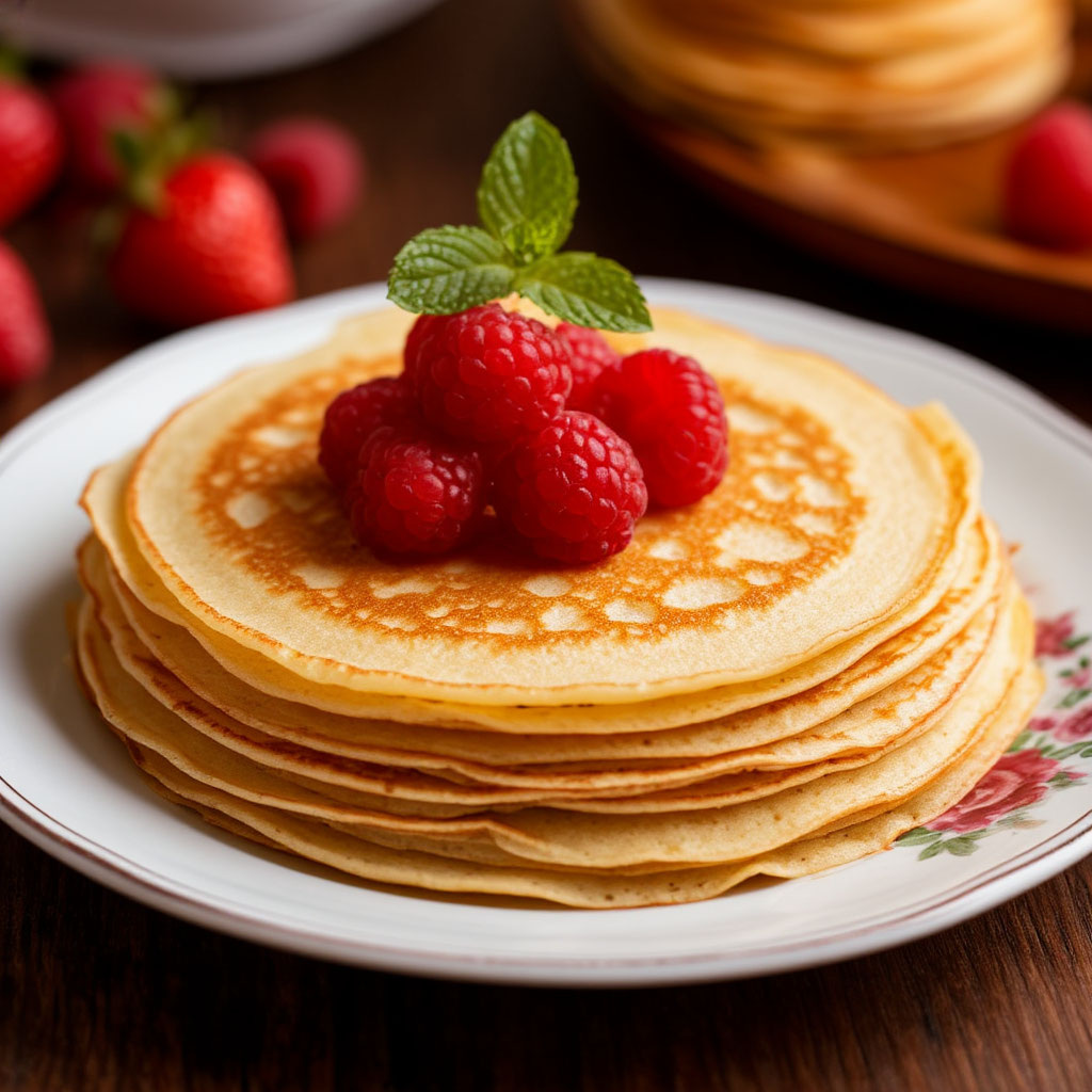 Русские блины - традиционное блюдо русской кухни. 