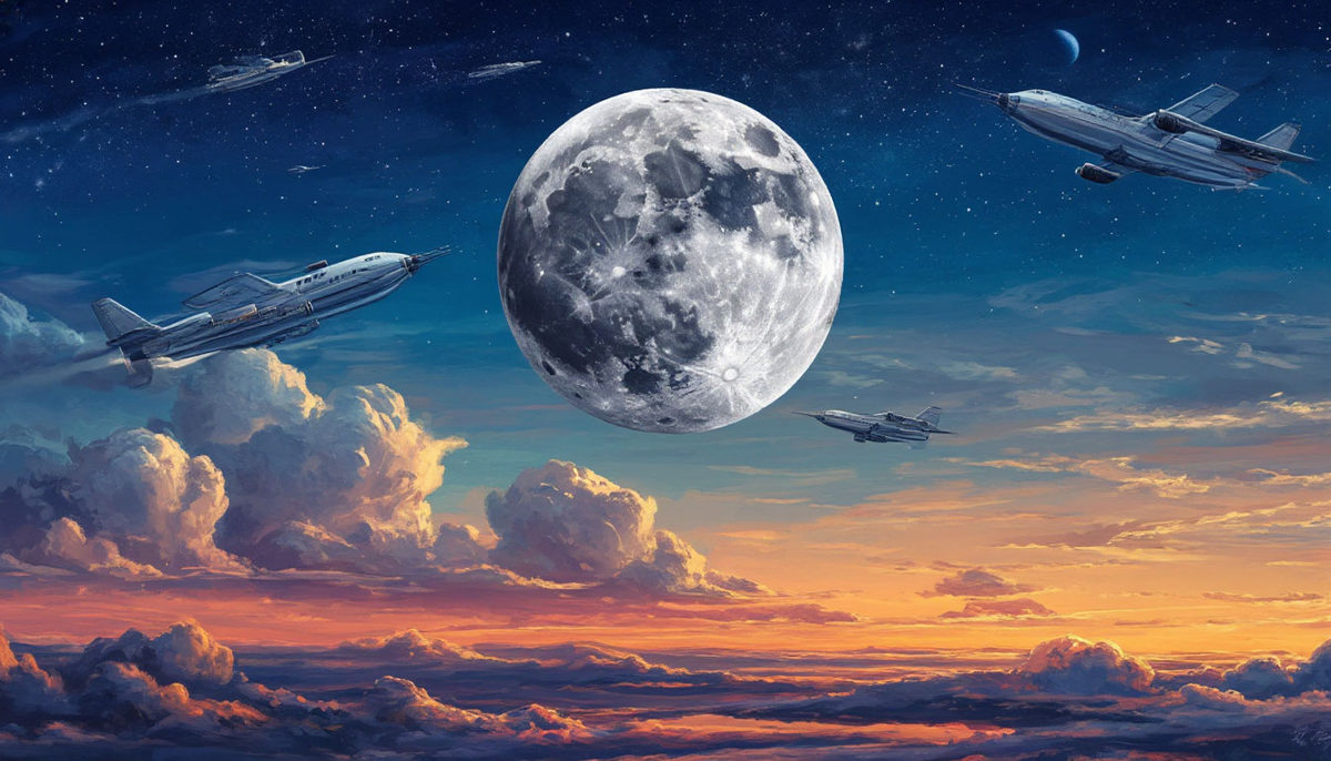 Луна на небе