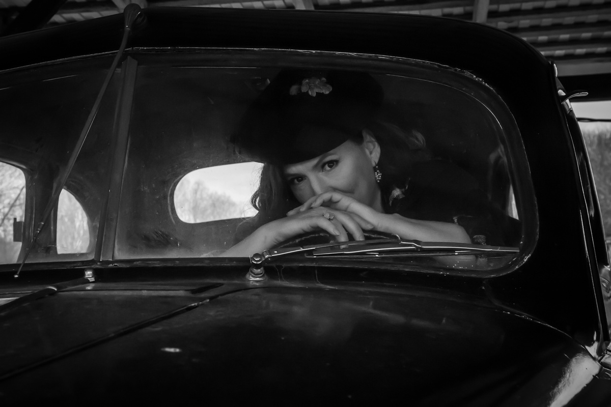 Audi 1937 года, невероятно фотогенична.