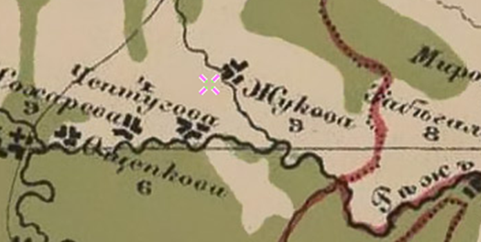 Фрагмент карты Стрельбицкого.