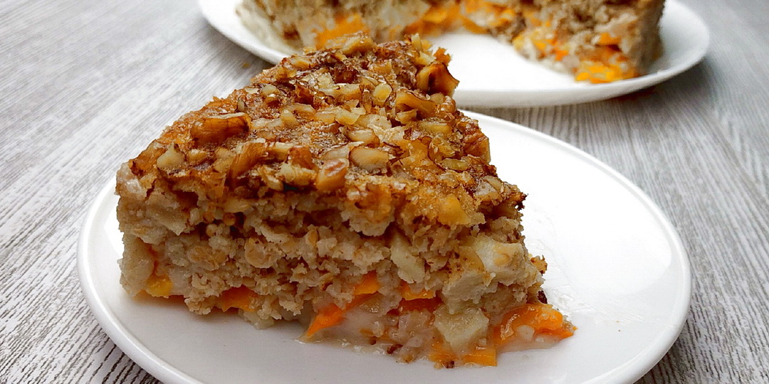 САМЫЙ УДАЧНЫЙ РЕЦЕПТ❗ВОЗЬМИТЕ Овсянку и Тыкву,ВКУСНЕЕ НЕ Бывает, ОСОБЫЙ Рецепт К ЧАЮ❗ БЕЗ МУКИ/БЕЗ ЯИЦ!Тыквенно-овсяный пирог