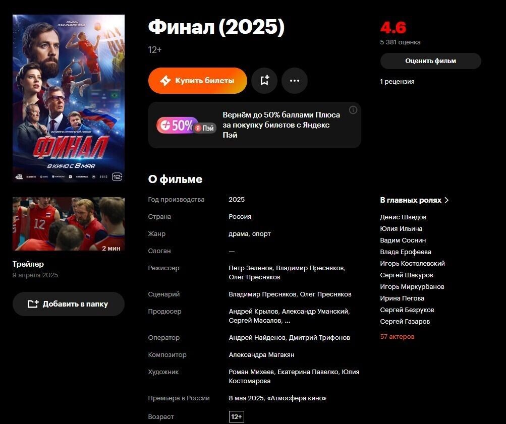     Источник: «Кинопоиск»