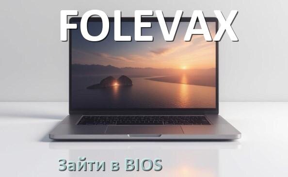 
Как в ноутбуке FOLEVAX зайти в БИОС