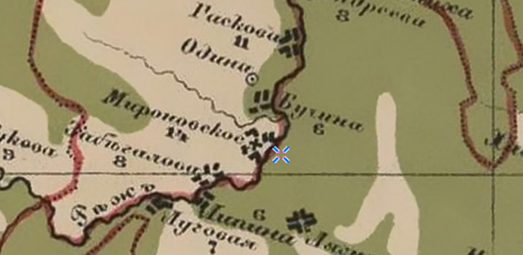 Фрагмент карты Стрельбицкого.