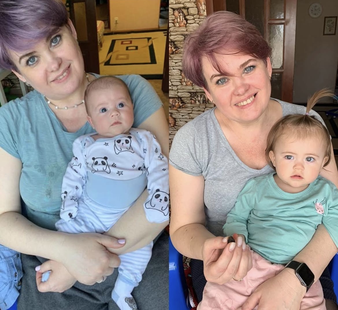 С внучкой, 1,5 месяца и 1,3 месяца. Фото автора 