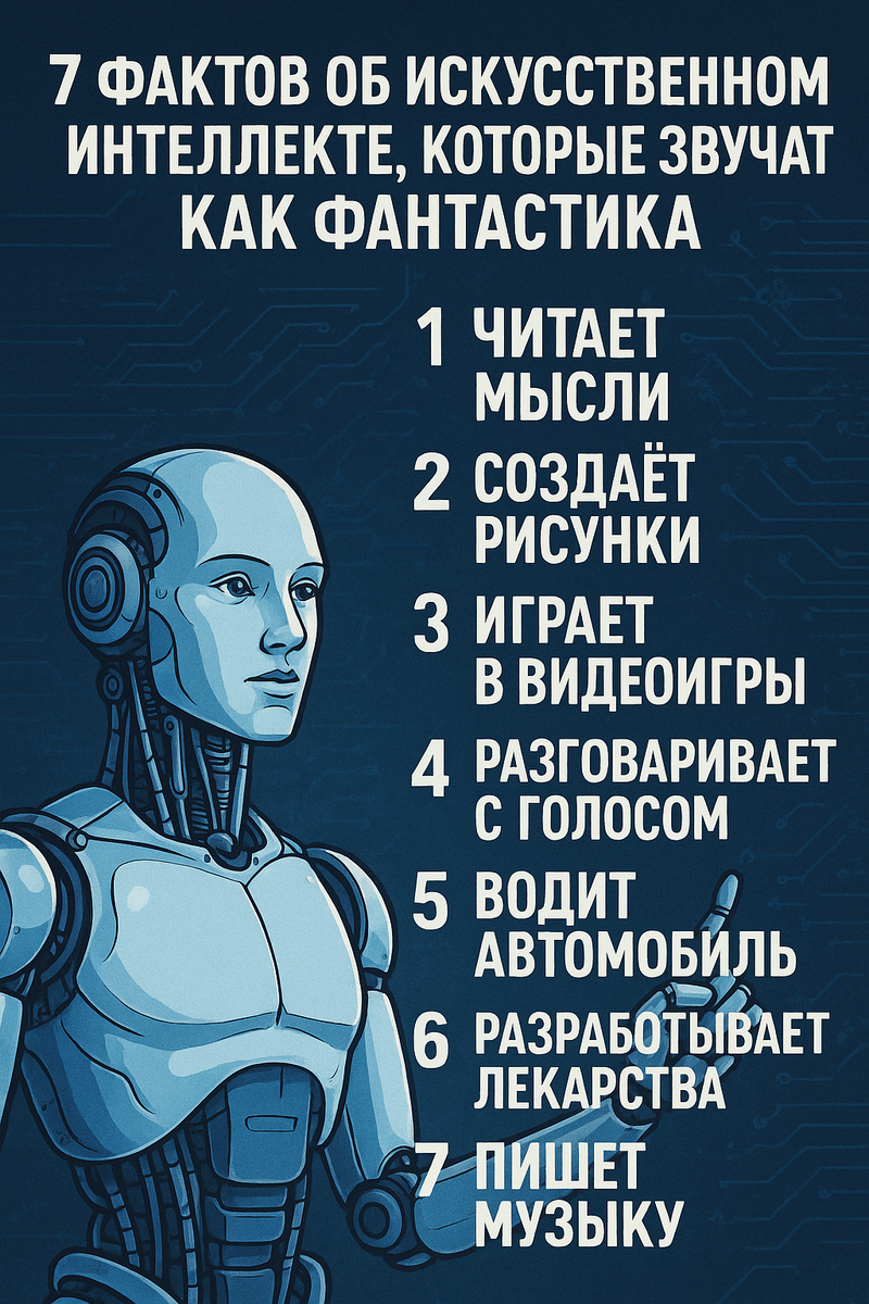 🤖 7 фактов об искусственном интеллекте, которые звучат как фантастика