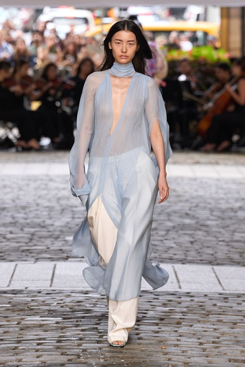    Icy blue /Prabal Gurung SS25. Launchmetrics.com/spotlight