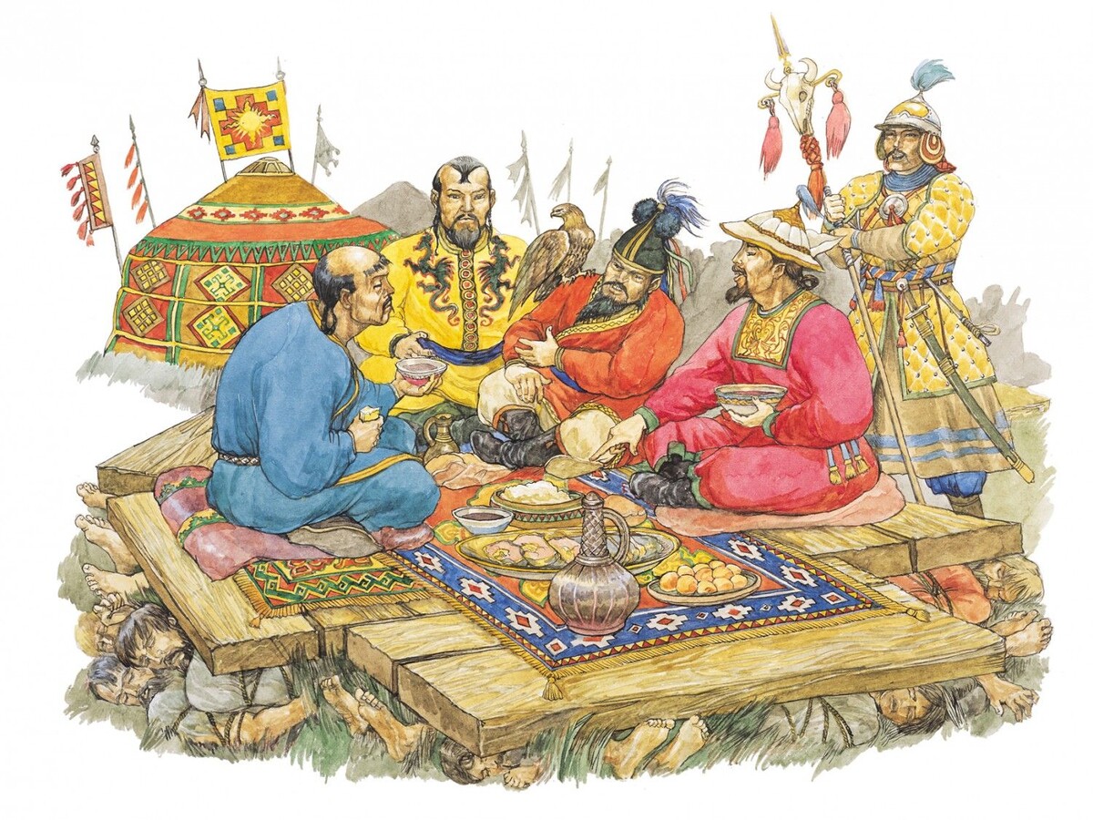 Татарский князь с мурзами