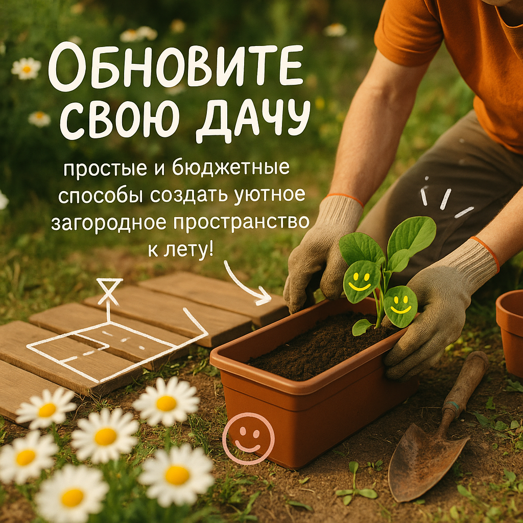    Обновите свою дачу: простые и бюджетные способы создать уютное загородное пространство к лету!
