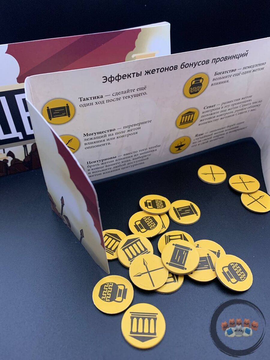 Ширмы и жетоны бонусов провинций