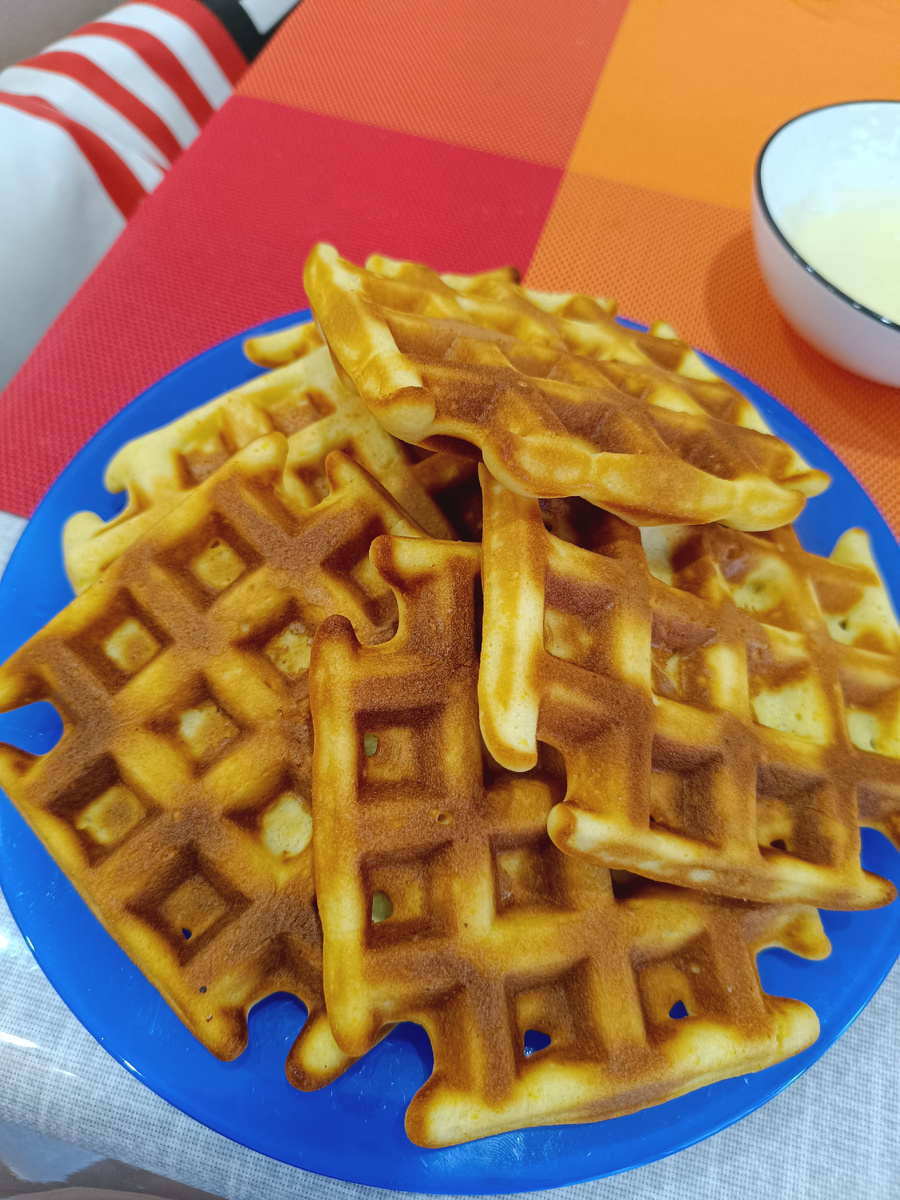 Вот такие у меня вафли получились