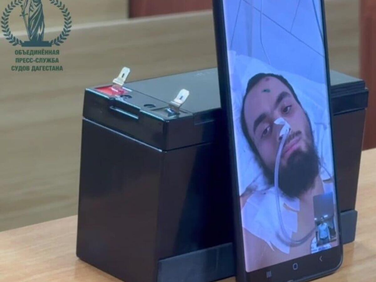    Обвиняемый в нападении на полицейских в Махачкале © Фото : объединенная пресс-служба судов Дагестана