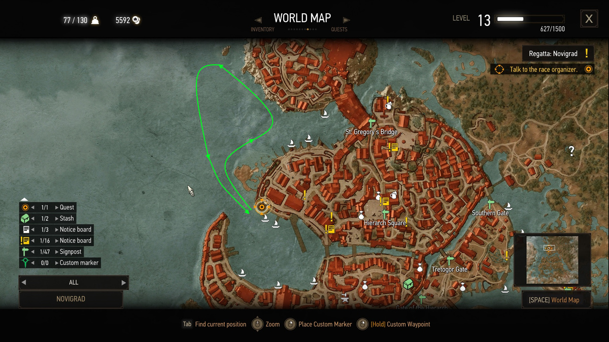 Конфигурация Новиградской регаты имеет кольцевую форму