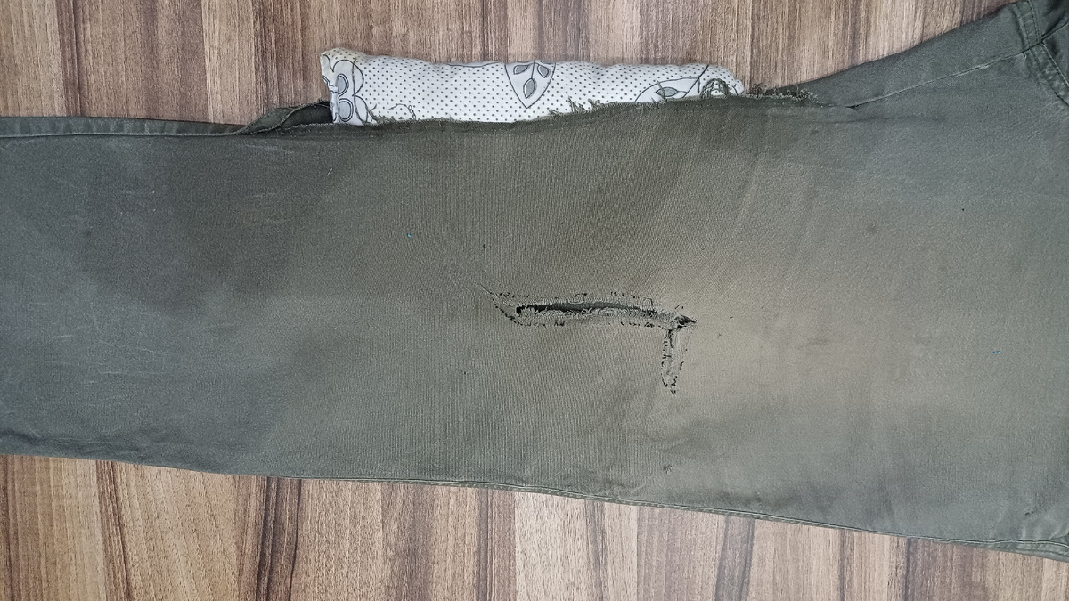 Подкладываю валик.