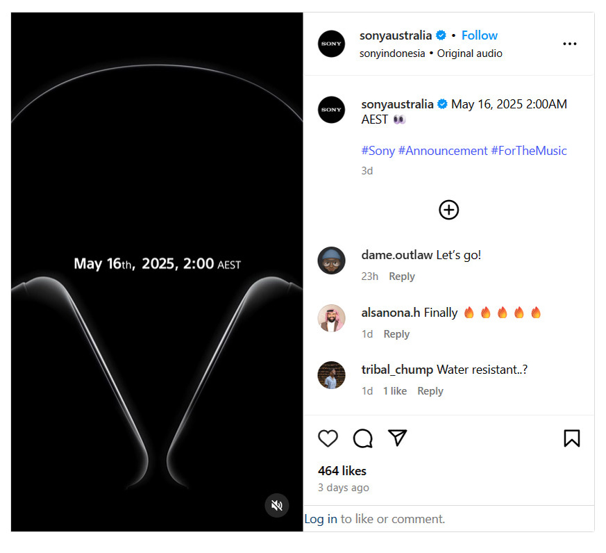 Sony Австралия поделилась тизером
