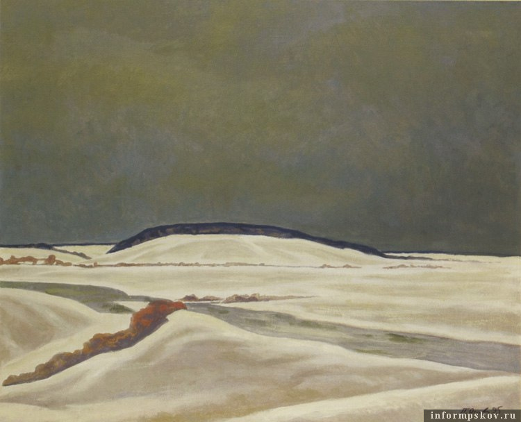 Пётр Оссовский. Михайловские нивы. Правая часть триптиха «Пушкинская элегия» (1995 год). Из фондов музея-заповедника