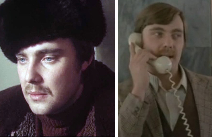 Андрей Ярославцев. Слева в фильме "Впереди океан", 1983 год. Справа в фильме "Счастливая, Женька!", 1984 год