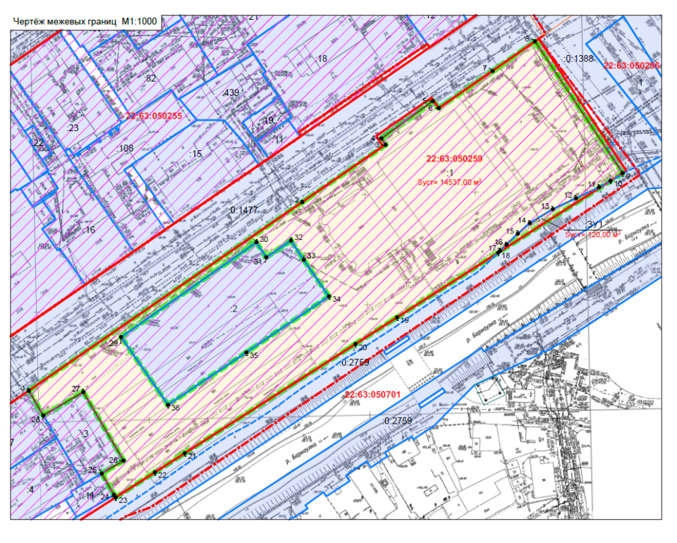    Чертеж межевания границ. Источник: "Альфа-ПроекТ"