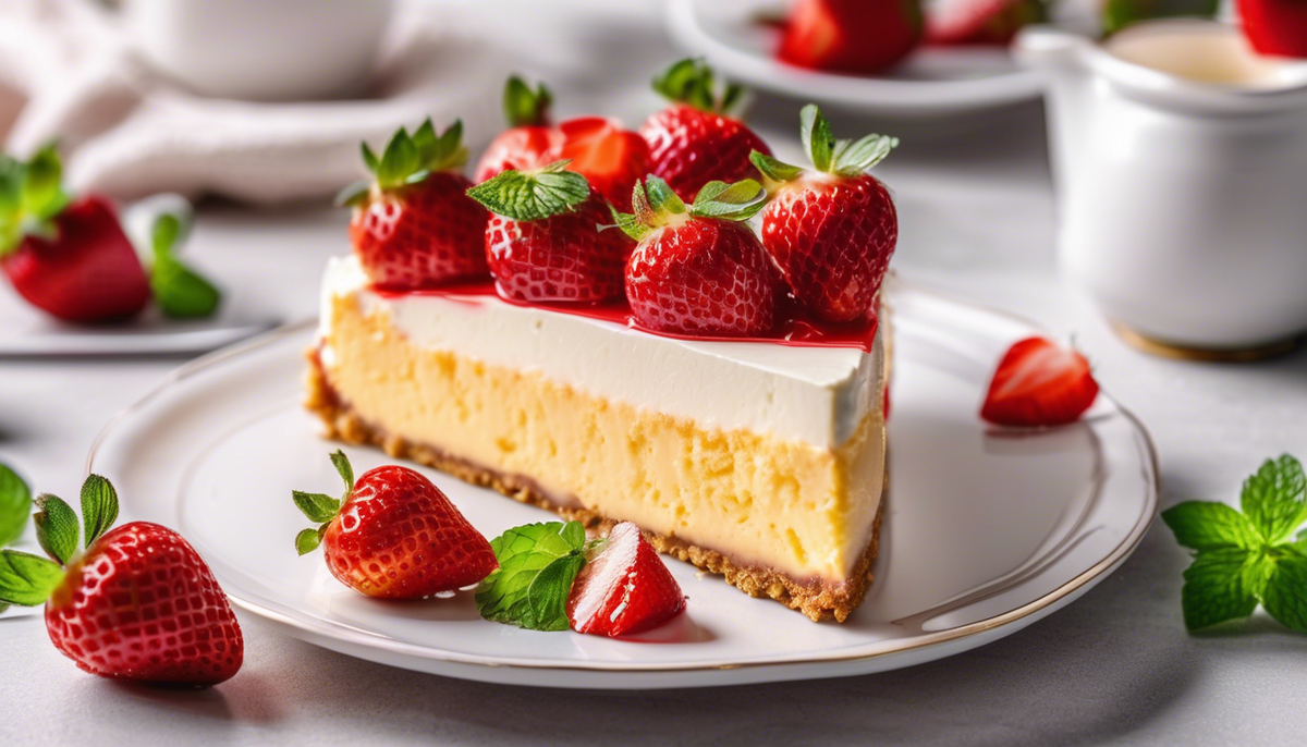 Чизкейк с клубникой 