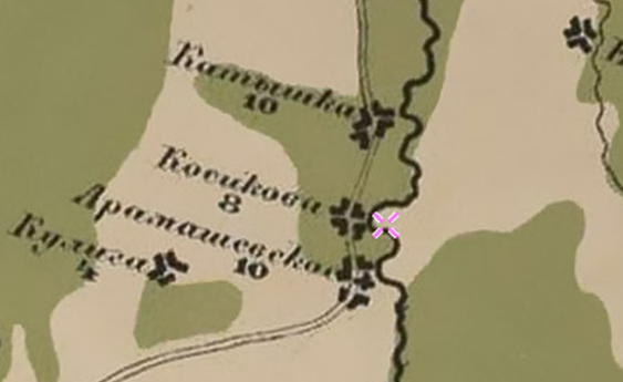 Фрагмент карты Стрельбицкого.