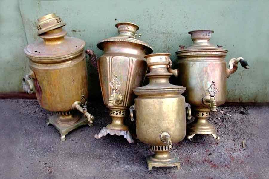 Старинные угольные самовары 