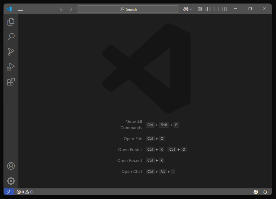 Окно редактора VS Code