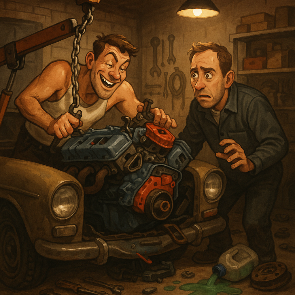 Гараж, установка с “другом”