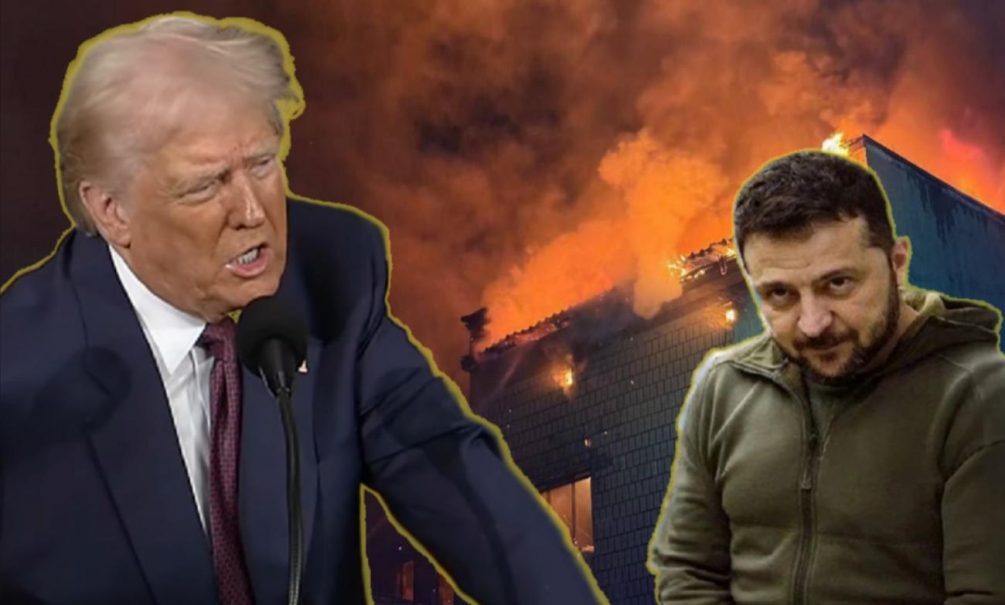   Трамп и Зеленский. Иллюстрация: "Блокнот"