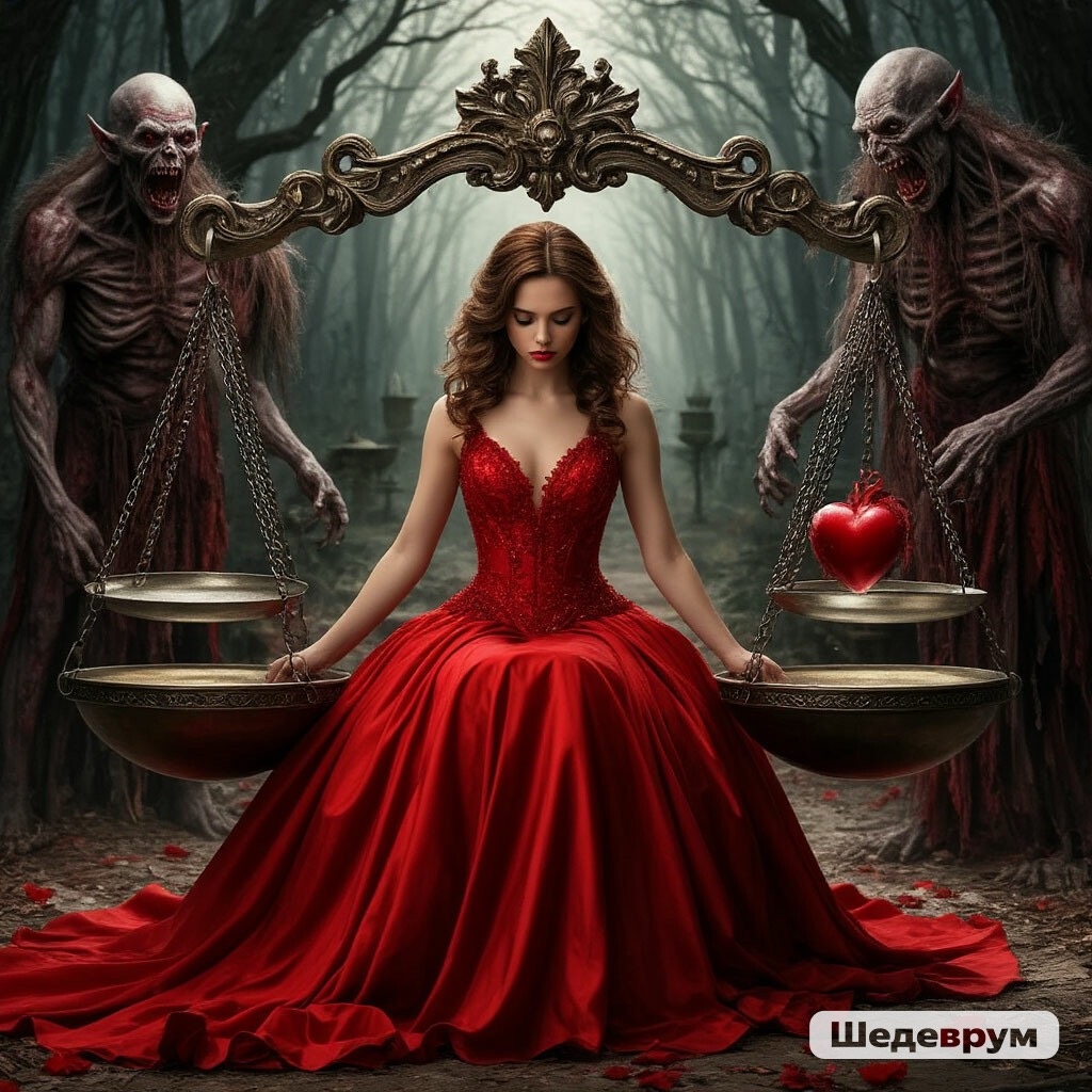 К чаше постоянно подходили бестелесные духи, в глубине прозрачных фигур билось сердце. 