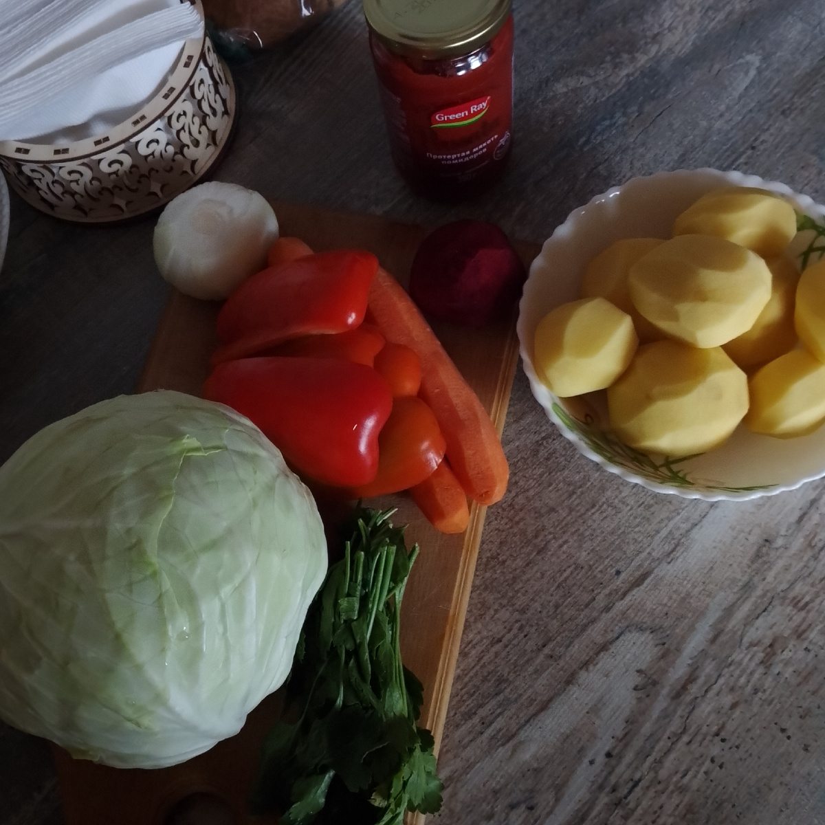 Продукты для борща