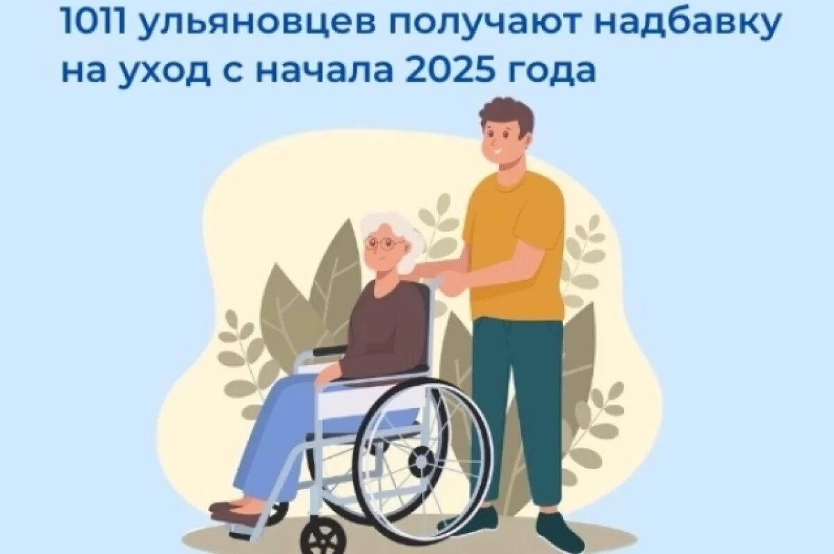    Более 1000 ульяновцев получили надбавку к пенсии на уход