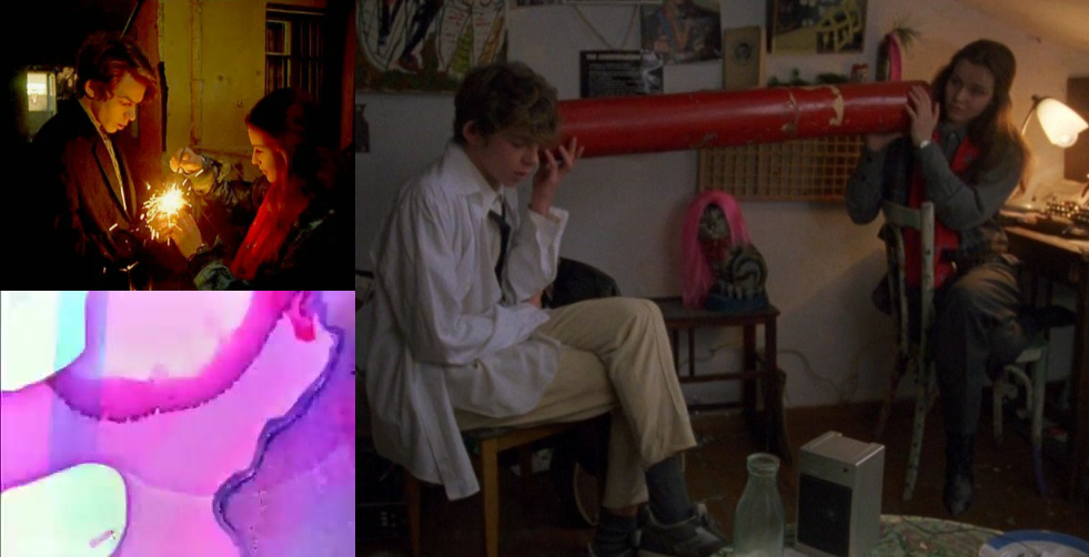 Вот так и выглядят глюки (конкретно в жизни и сне мальчика Бананана)... Коллаж кадров из позднесоветского кино Сергея Соловьева «Асса» 