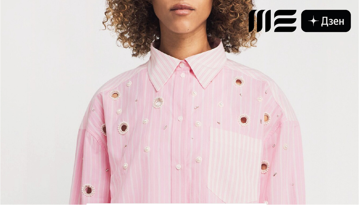 украшенная розовая блузка