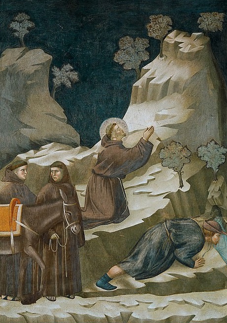 Джотто ди Бондоне, «Сцены из жизни святого Франциска: 14 Чудесное открытие источника»