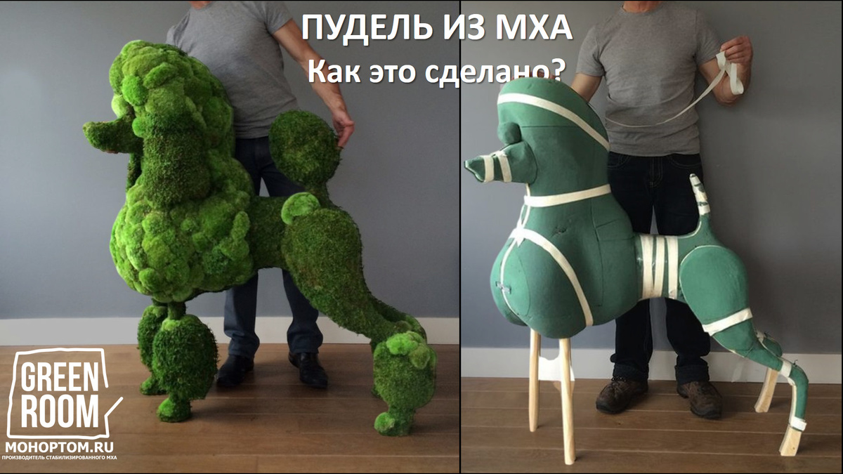 Скульптура из стабилизированного мха 