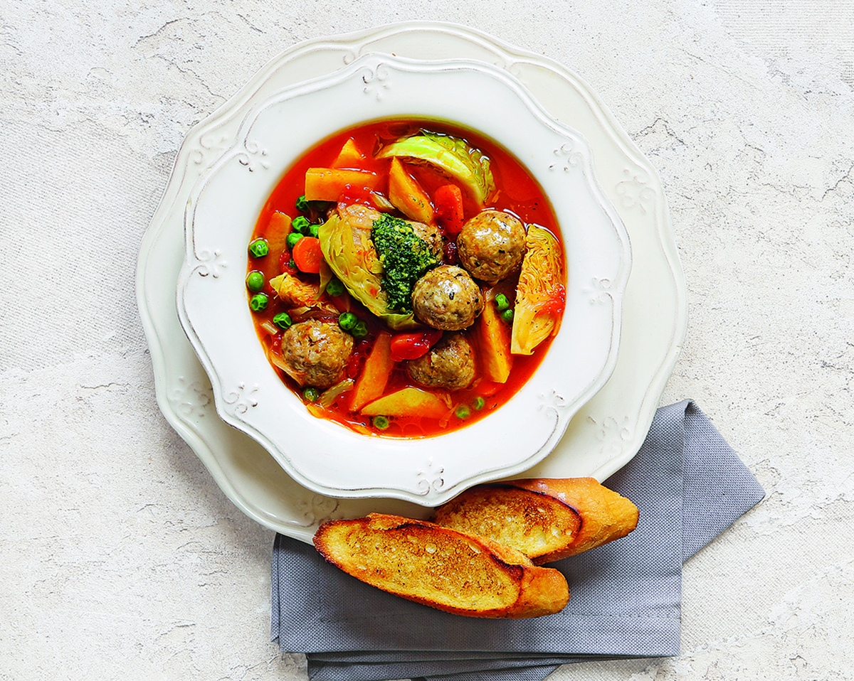 Овощной суп с фрикадельками