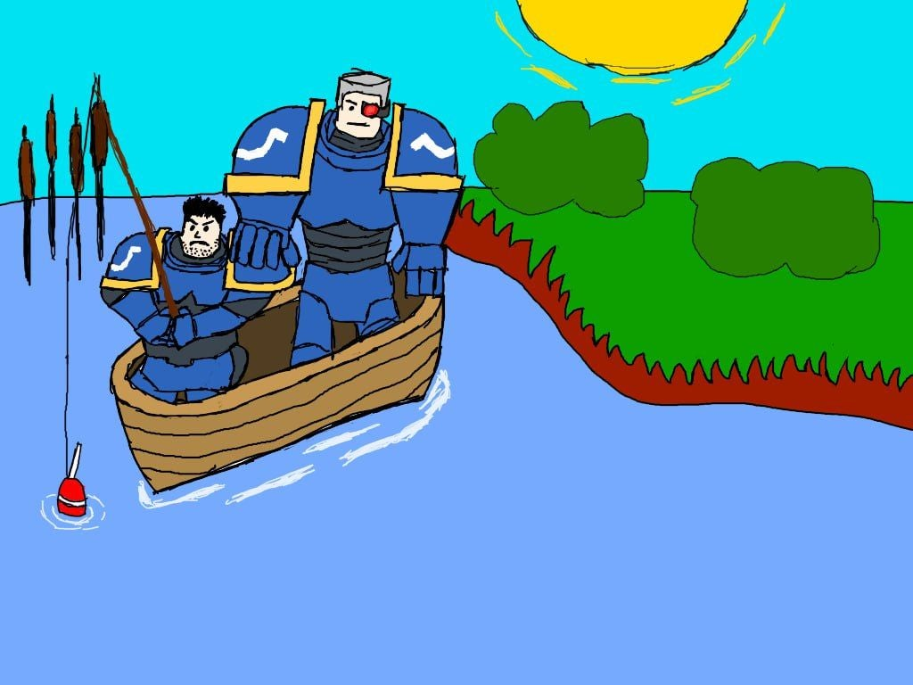    Официальная иллюстрация к новости — Saber явно хочет, чтобы в Warhammer появилась мини-игра с рыбалкой.