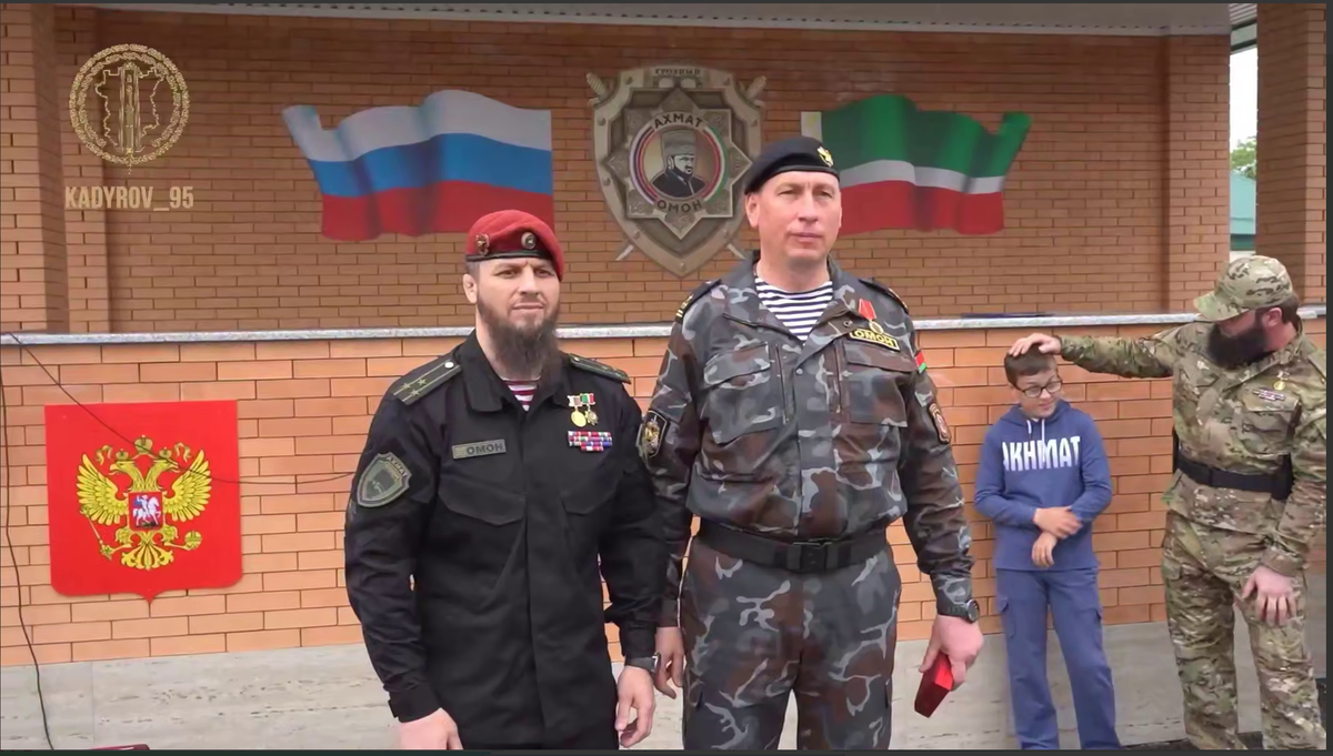 скриншот видео, взятого в телеграм-канале Kadyrov_95