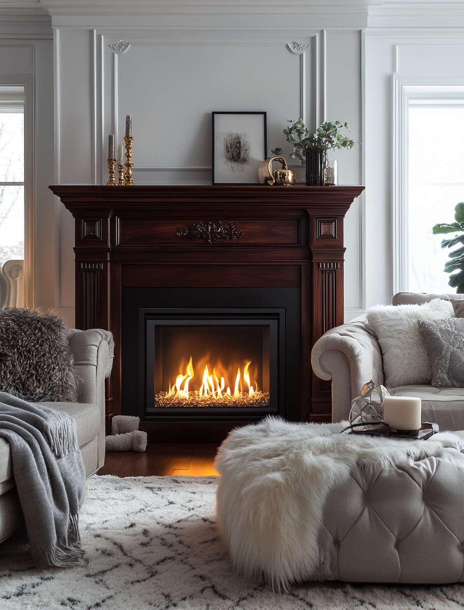    Как электрический камин Venice (махагон)+Danville Black создаст уют в вашем доме и сэкономит деньги на обогреве Kamin