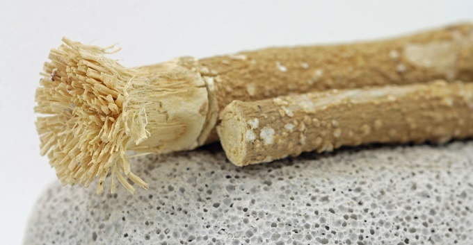 Жевательная палочка для чистки зубов.