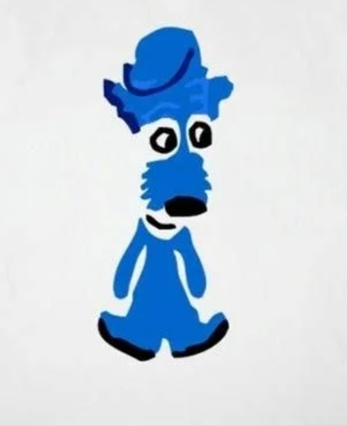 Голубой щенок 