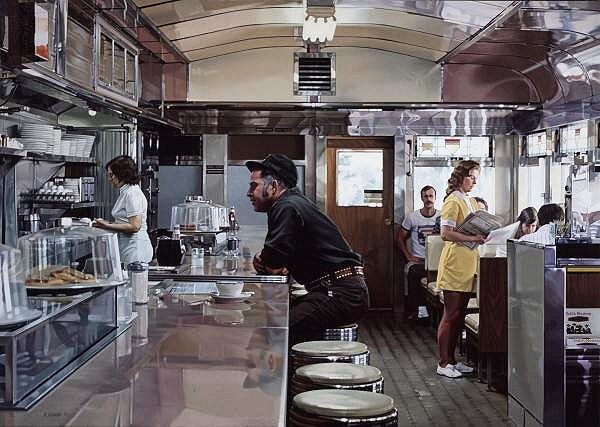 Гоингз Ральф: Закусочная Унадилла, 1977 Холст, масло. 122 х 173 см. Русский музей, Санкт-Петербург