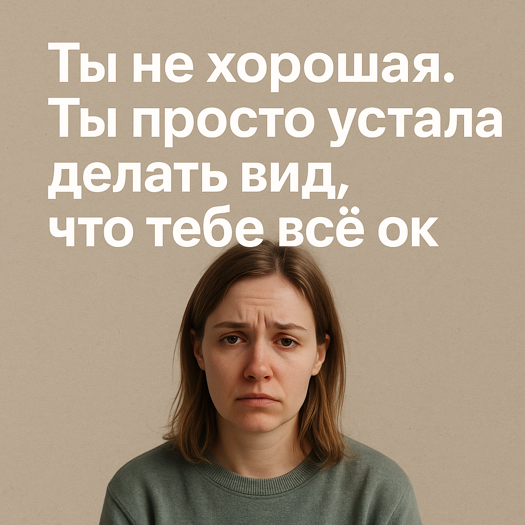 Хорошая девочка устала. Почему вам всё время надо быть удобной

