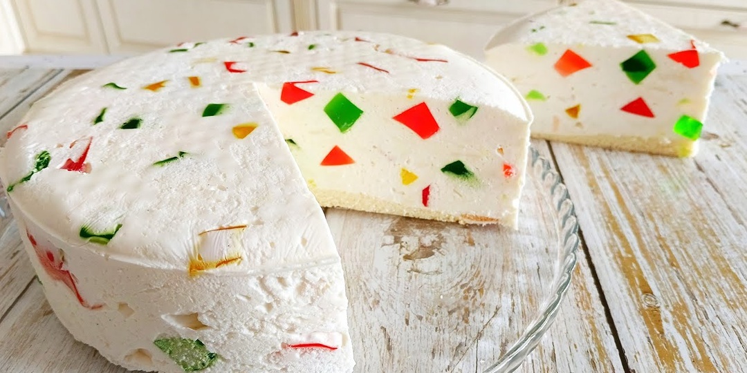 Торт из СССР "Битое Стекло" с пышным суфле на сметане!